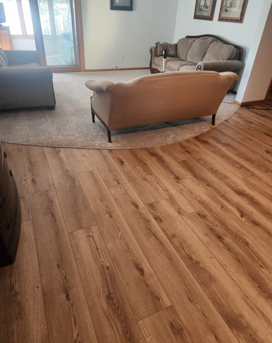 installed hardwood flooring in home